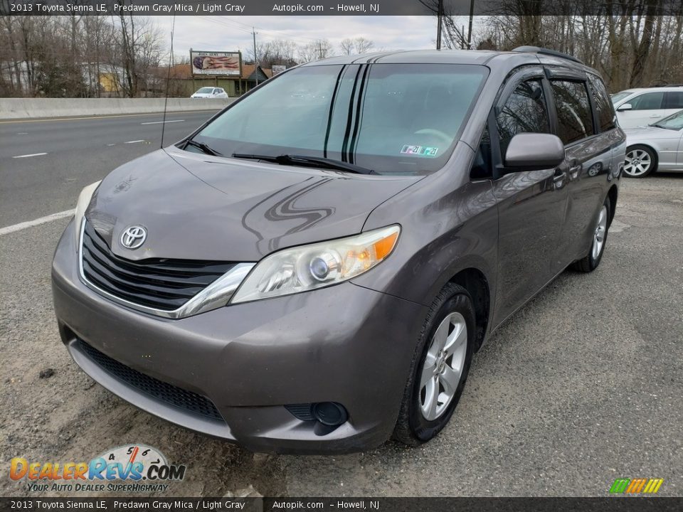 2013 Toyota Sienna LE Predawn Gray Mica / Light Gray Photo #3