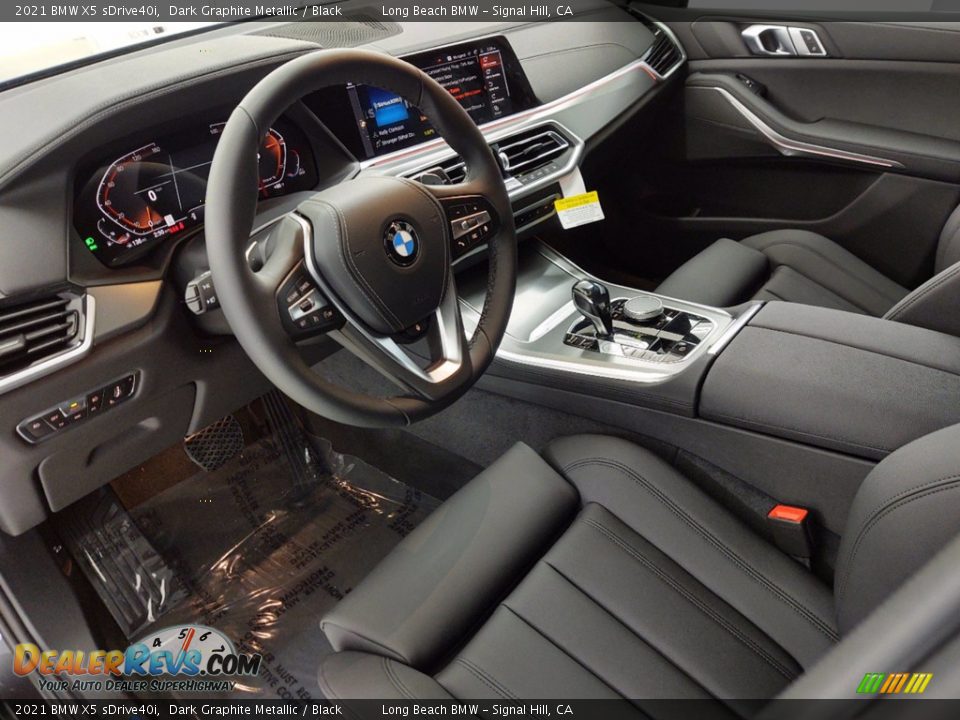 2021 BMW X5 sDrive40i Dark Graphite Metallic / Black Photo #12