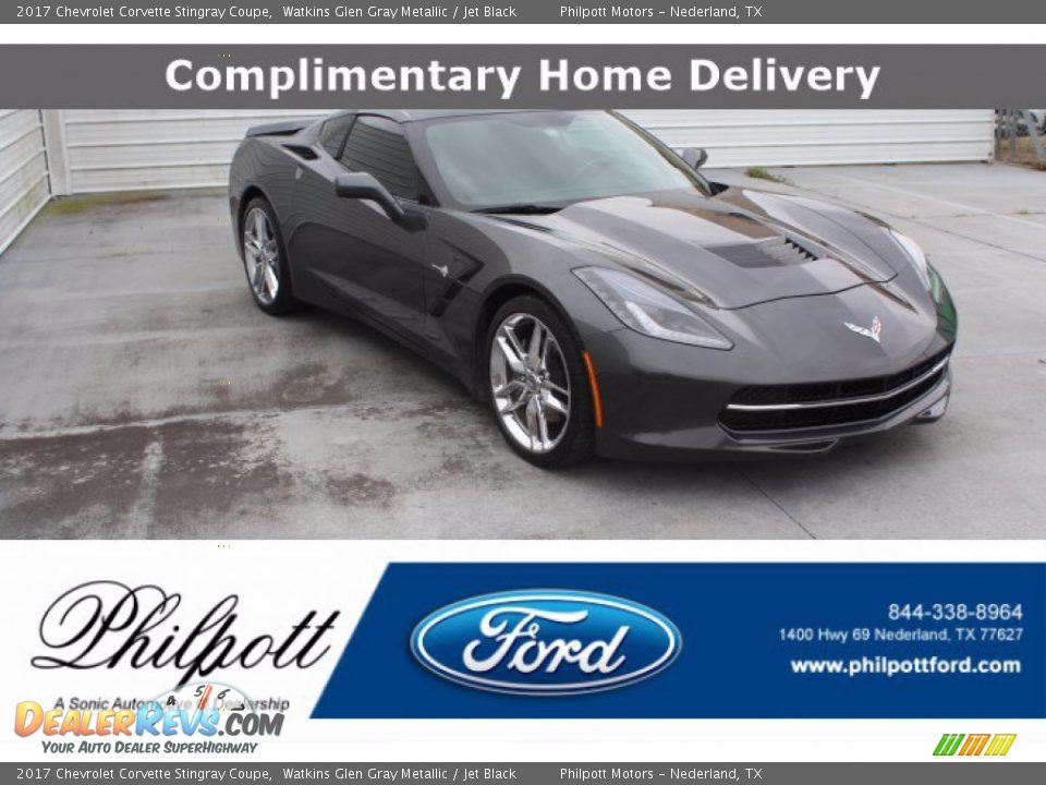 2017 Chevrolet Corvette Stingray Coupe Watkins Glen Gray Metallic / Jet Black Photo #1