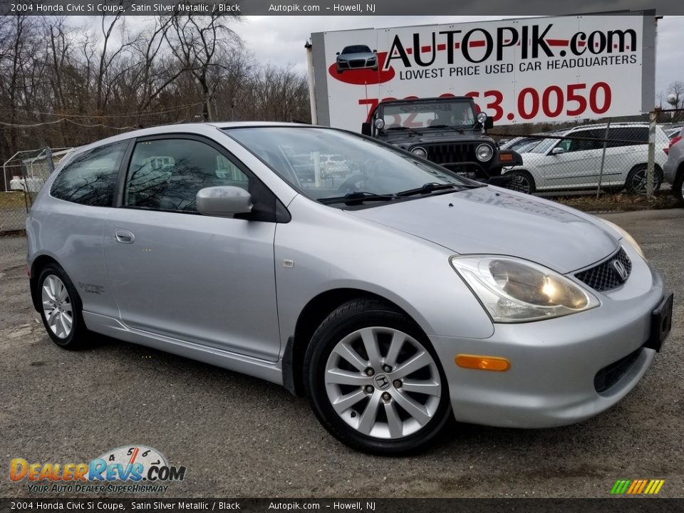 2004 Honda Civic Si Coupe Satin Silver Metallic / Black Photo #1