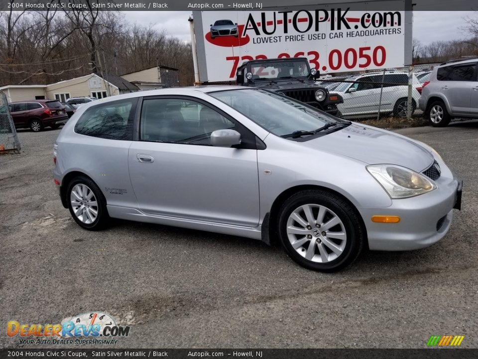 2004 Honda Civic Si Coupe Satin Silver Metallic / Black Photo #2