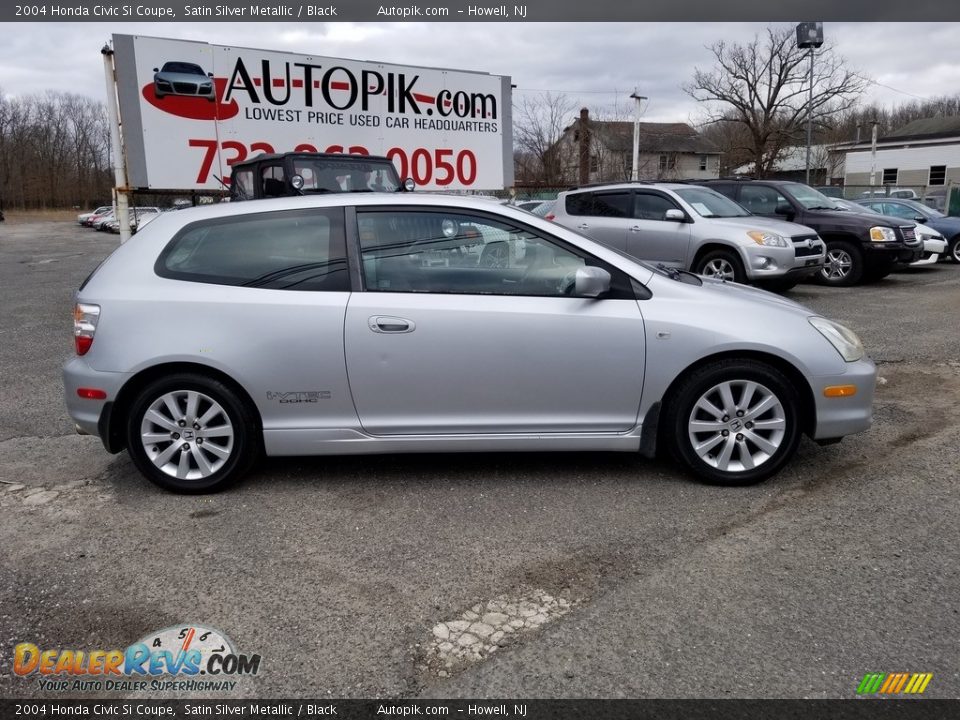 2004 Honda Civic Si Coupe Satin Silver Metallic / Black Photo #3