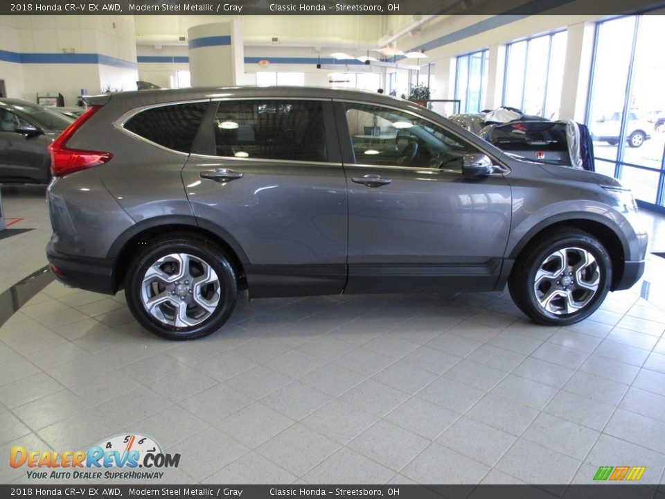 2018 Honda CR-V EX AWD Modern Steel Metallic / Gray Photo #4