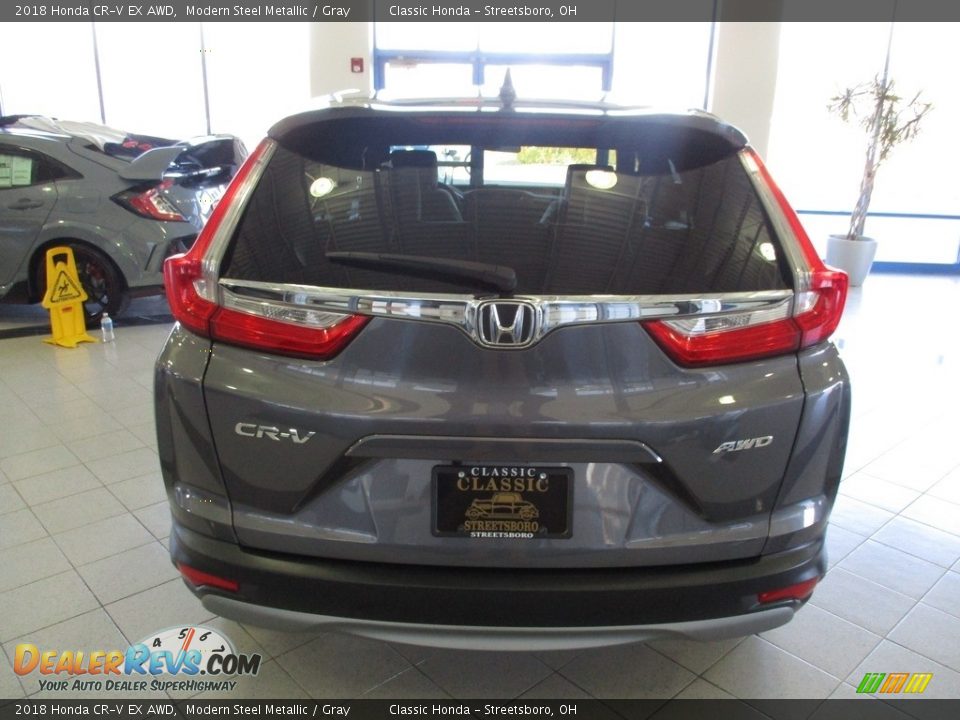 2018 Honda CR-V EX AWD Modern Steel Metallic / Gray Photo #8