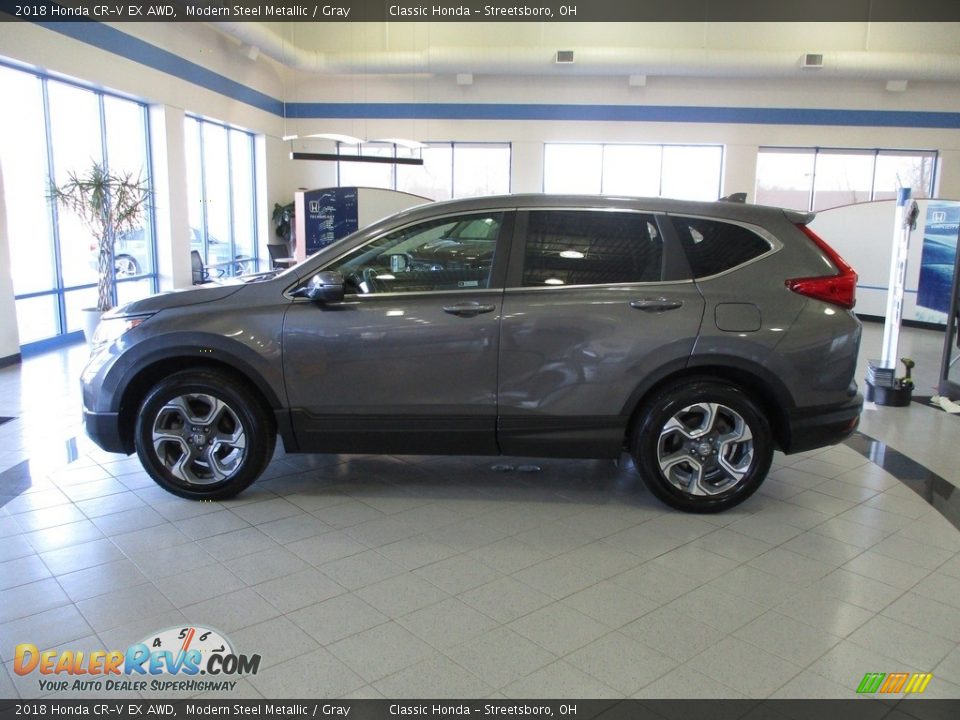 2018 Honda CR-V EX AWD Modern Steel Metallic / Gray Photo #10