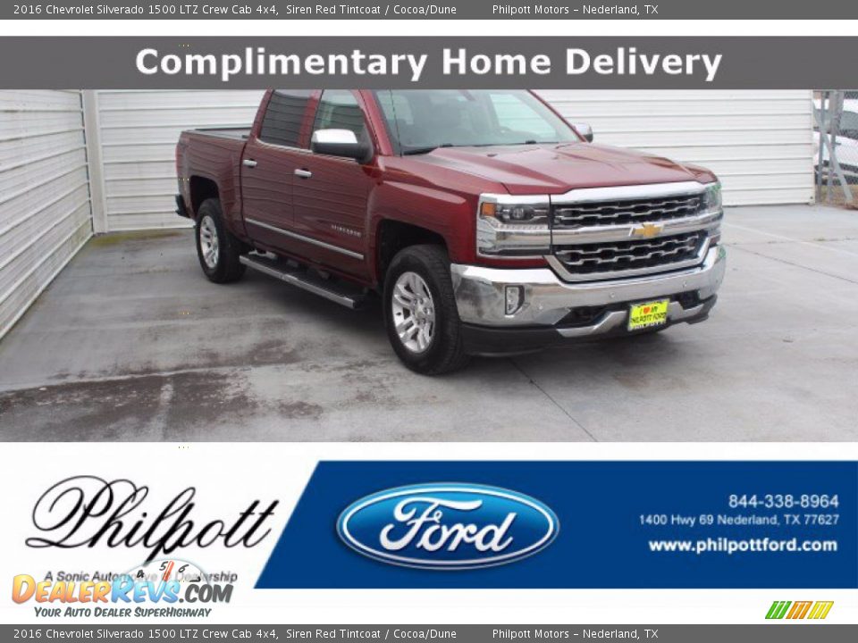 2016 Chevrolet Silverado 1500 LTZ Crew Cab 4x4 Siren Red Tintcoat / Cocoa/Dune Photo #1