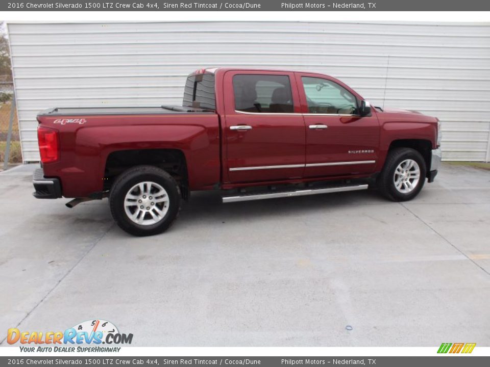 2016 Chevrolet Silverado 1500 LTZ Crew Cab 4x4 Siren Red Tintcoat / Cocoa/Dune Photo #9