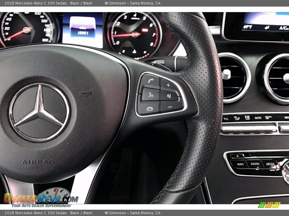 2018 Mercedes-Benz C 300 Sedan Black / Black Photo #22