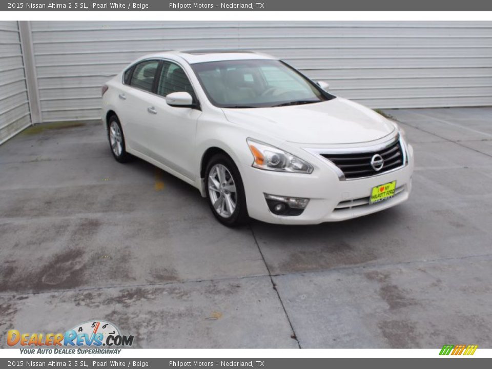 2015 Nissan Altima 2.5 SL Pearl White / Beige Photo #2