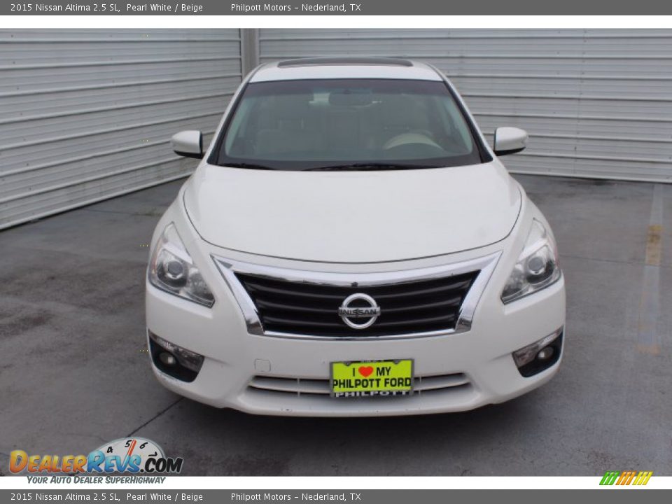 2015 Nissan Altima 2.5 SL Pearl White / Beige Photo #3