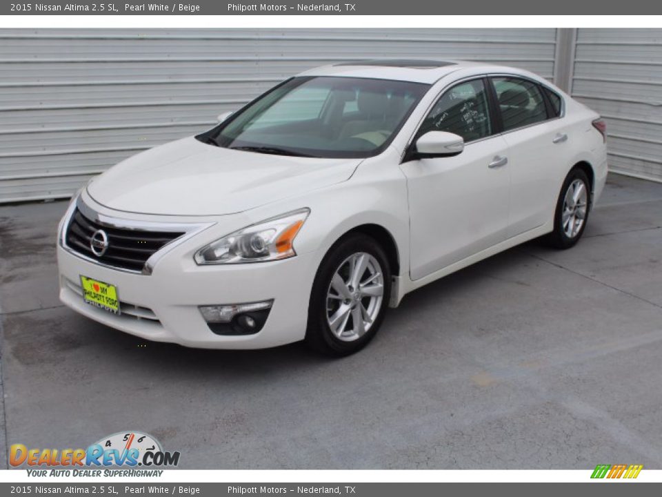 2015 Nissan Altima 2.5 SL Pearl White / Beige Photo #4