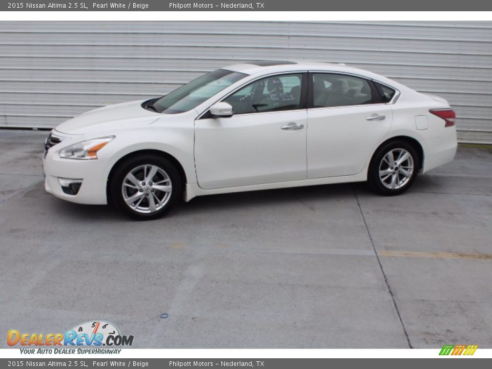 2015 Nissan Altima 2.5 SL Pearl White / Beige Photo #5