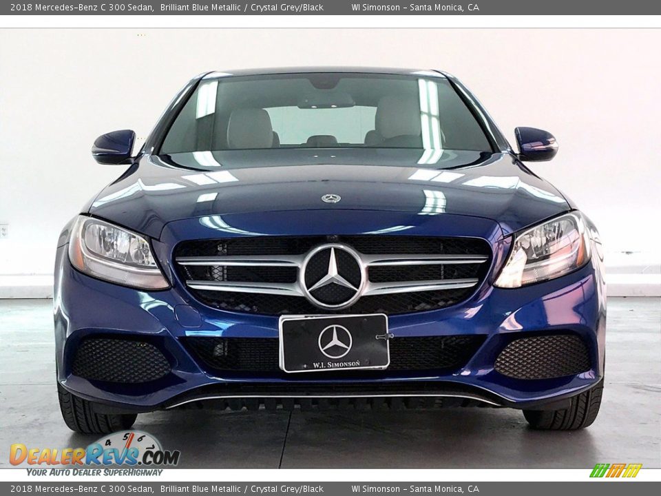 2018 Mercedes-Benz C 300 Sedan Brilliant Blue Metallic / Crystal Grey/Black Photo #2