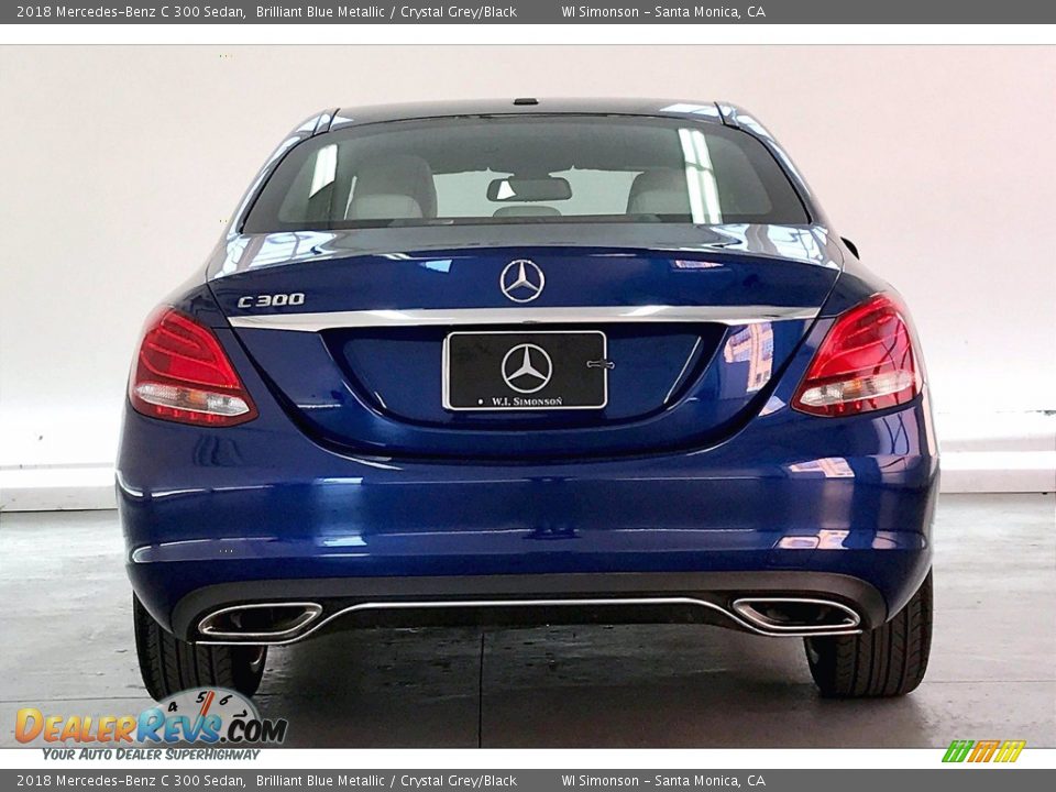 2018 Mercedes-Benz C 300 Sedan Brilliant Blue Metallic / Crystal Grey/Black Photo #3