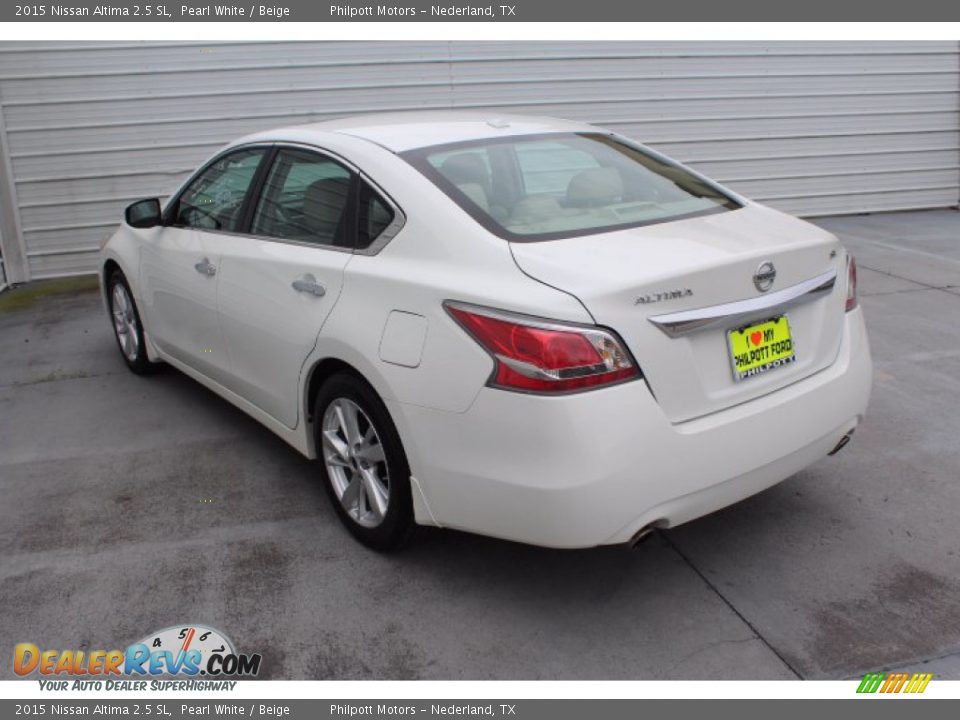 2015 Nissan Altima 2.5 SL Pearl White / Beige Photo #7