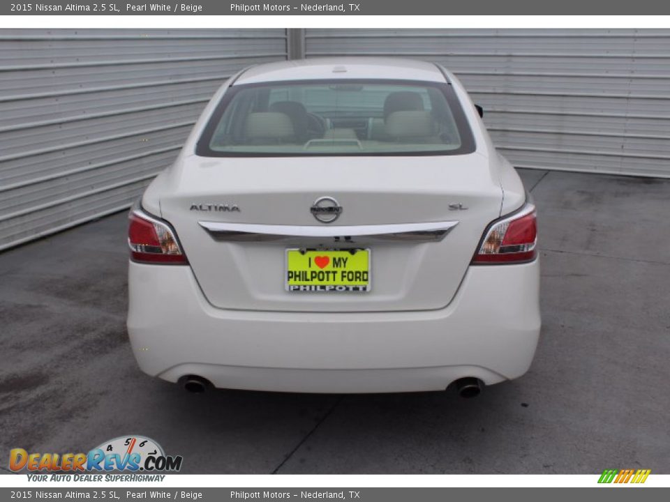 2015 Nissan Altima 2.5 SL Pearl White / Beige Photo #8