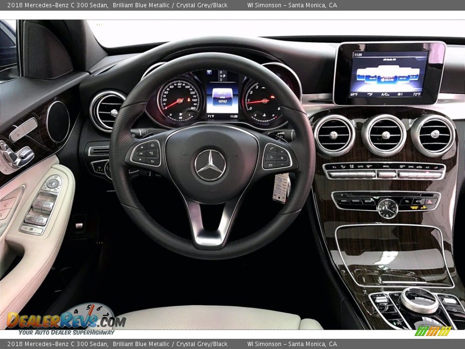 2018 Mercedes-Benz C 300 Sedan Brilliant Blue Metallic / Crystal Grey/Black Photo #4