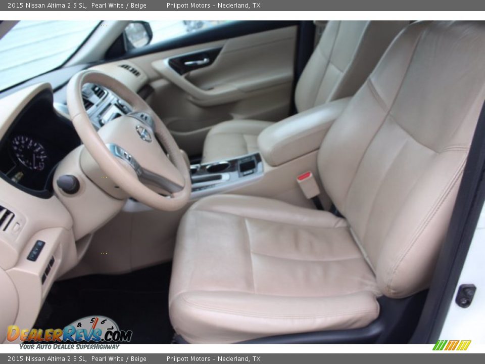 2015 Nissan Altima 2.5 SL Pearl White / Beige Photo #12