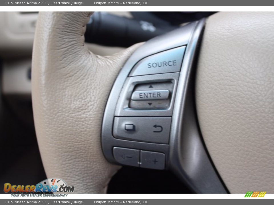 2015 Nissan Altima 2.5 SL Pearl White / Beige Photo #13