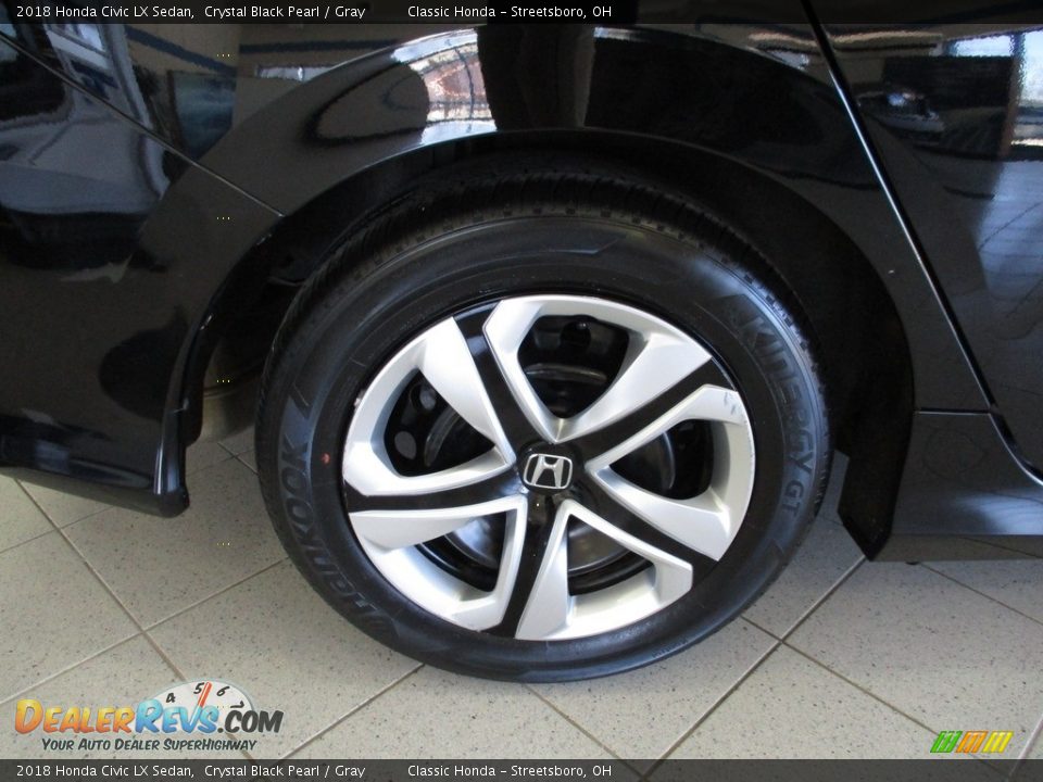 2018 Honda Civic LX Sedan Crystal Black Pearl / Gray Photo #6