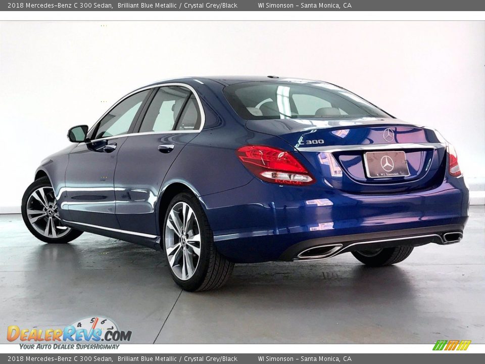 2018 Mercedes-Benz C 300 Sedan Brilliant Blue Metallic / Crystal Grey/Black Photo #10