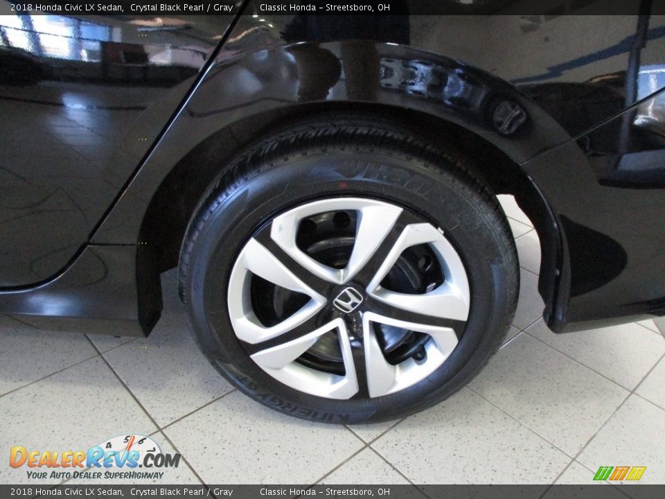 2018 Honda Civic LX Sedan Crystal Black Pearl / Gray Photo #11