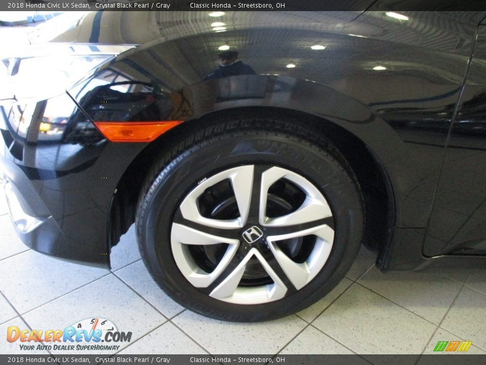 2018 Honda Civic LX Sedan Crystal Black Pearl / Gray Photo #12