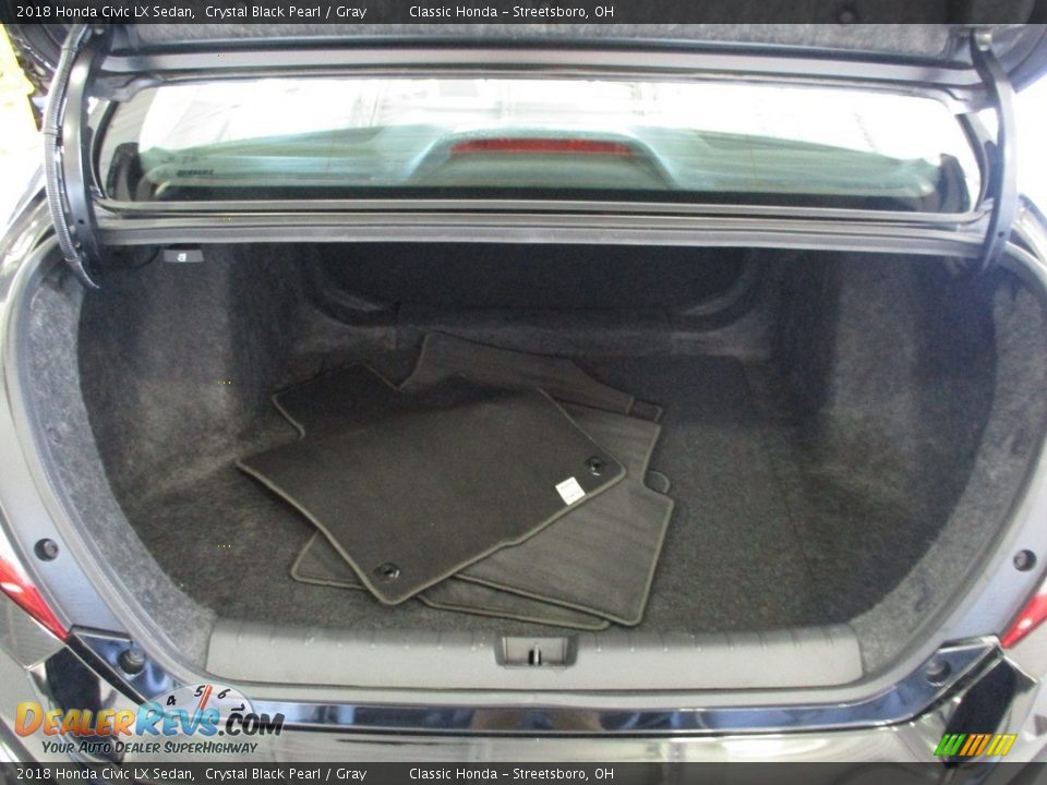 2018 Honda Civic LX Sedan Crystal Black Pearl / Gray Photo #14