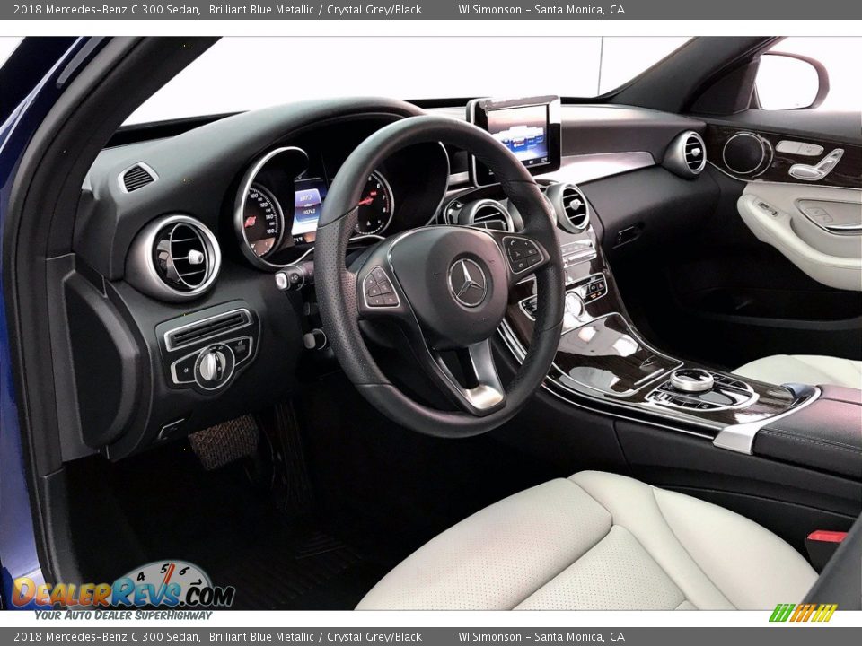 2018 Mercedes-Benz C 300 Sedan Brilliant Blue Metallic / Crystal Grey/Black Photo #14