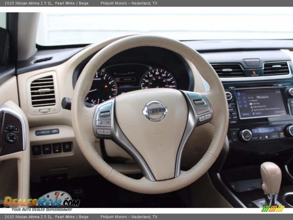 2015 Nissan Altima 2.5 SL Pearl White / Beige Photo #23