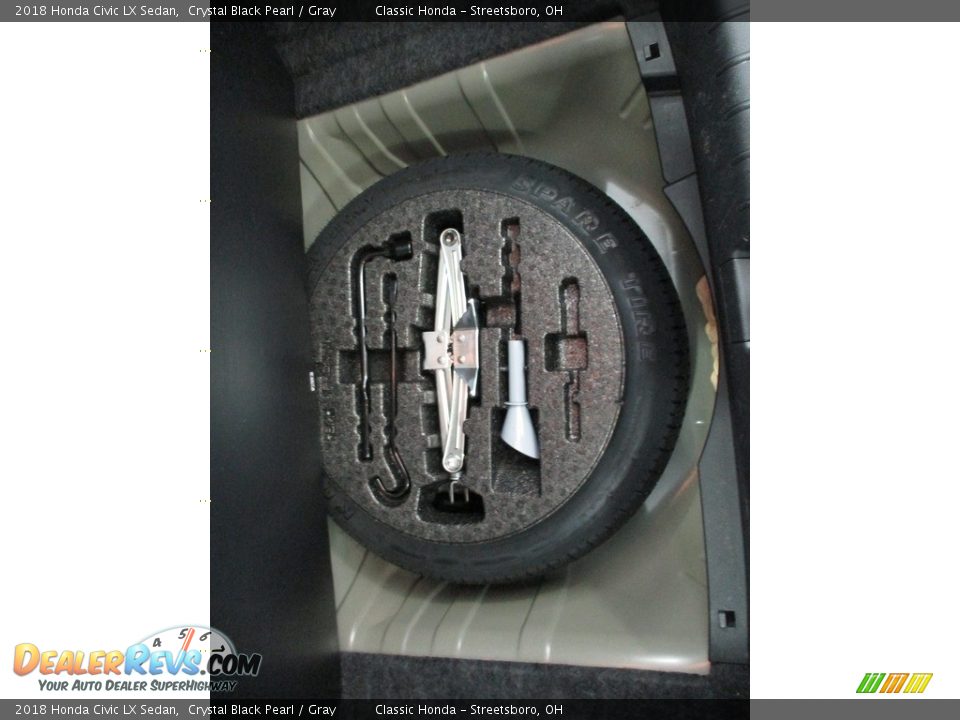 2018 Honda Civic LX Sedan Crystal Black Pearl / Gray Photo #15