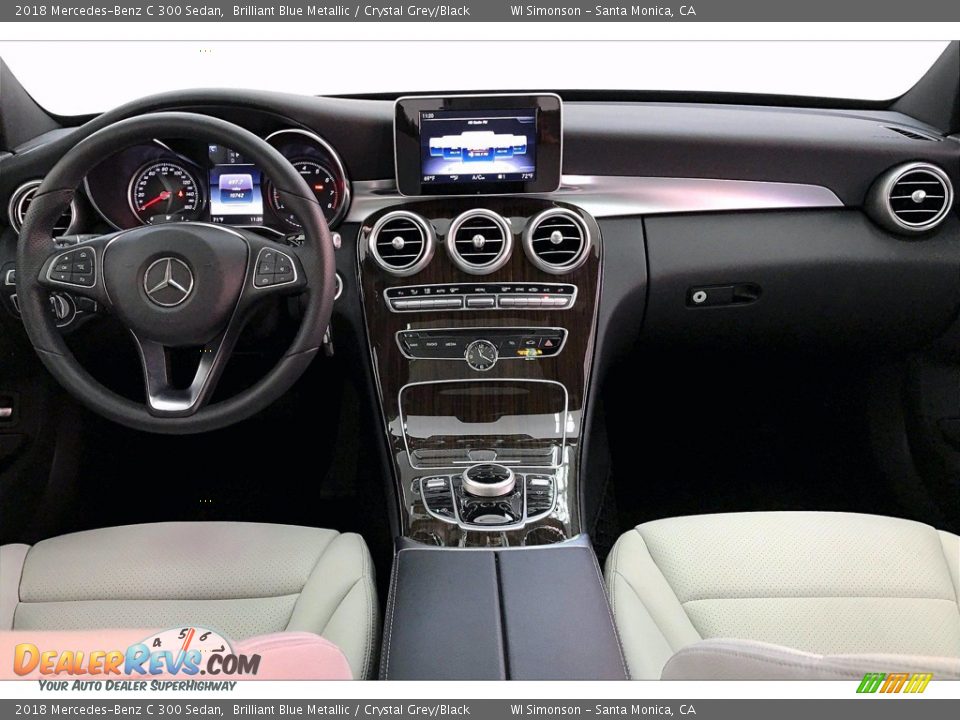 2018 Mercedes-Benz C 300 Sedan Brilliant Blue Metallic / Crystal Grey/Black Photo #15