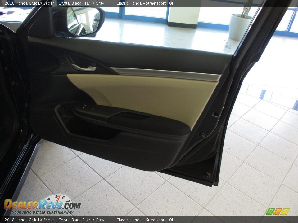 2018 Honda Civic LX Sedan Crystal Black Pearl / Gray Photo #16