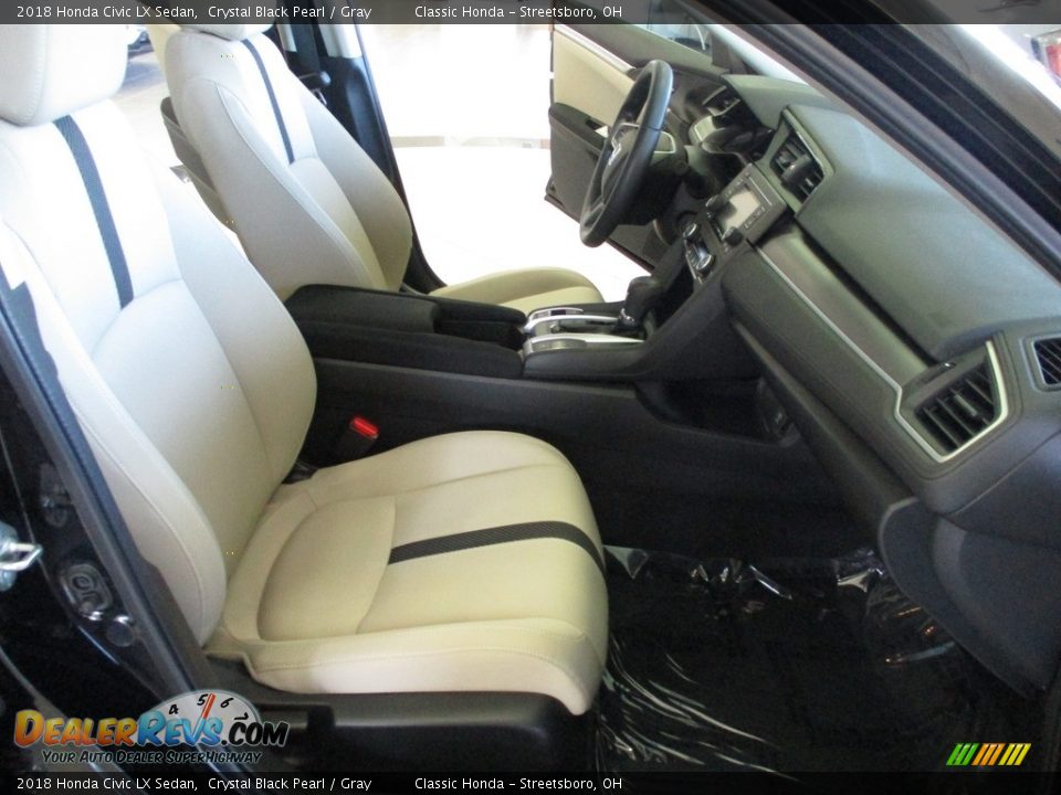 2018 Honda Civic LX Sedan Crystal Black Pearl / Gray Photo #18