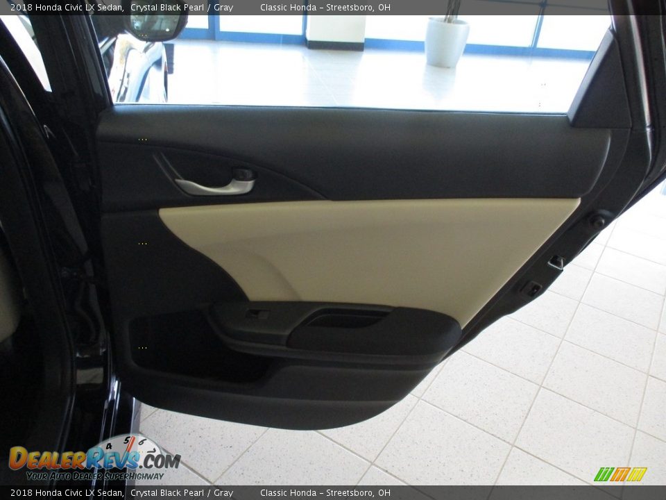 2018 Honda Civic LX Sedan Crystal Black Pearl / Gray Photo #19