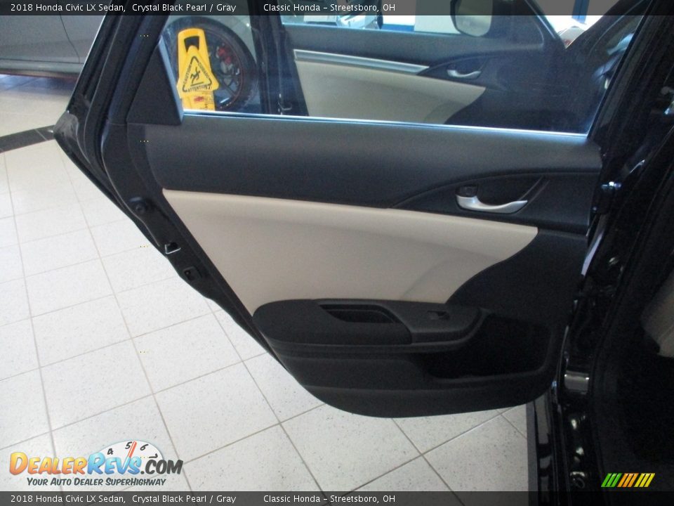 2018 Honda Civic LX Sedan Crystal Black Pearl / Gray Photo #22