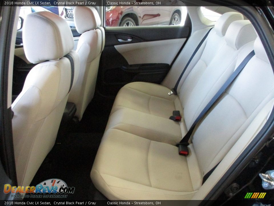 2018 Honda Civic LX Sedan Crystal Black Pearl / Gray Photo #24