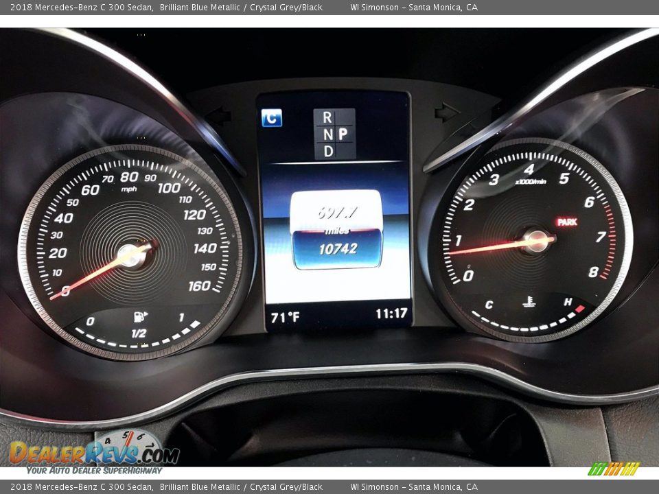 2018 Mercedes-Benz C 300 Sedan Brilliant Blue Metallic / Crystal Grey/Black Photo #23