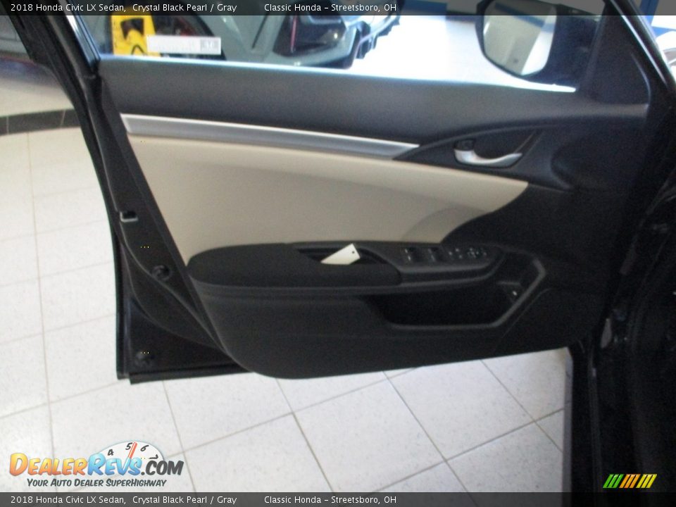 2018 Honda Civic LX Sedan Crystal Black Pearl / Gray Photo #25