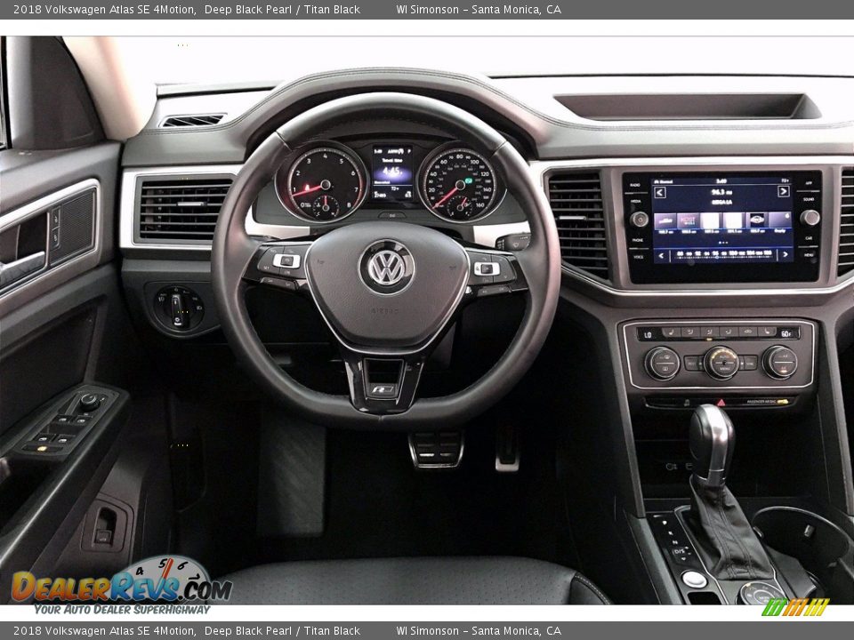 2018 Volkswagen Atlas SE 4Motion Deep Black Pearl / Titan Black Photo #4