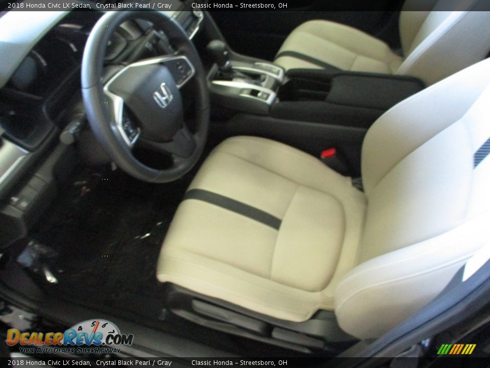 2018 Honda Civic LX Sedan Crystal Black Pearl / Gray Photo #26