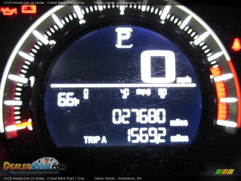 2018 Honda Civic LX Sedan Crystal Black Pearl / Gray Photo #28