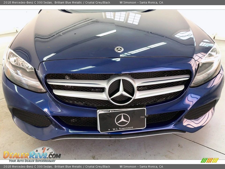 2018 Mercedes-Benz C 300 Sedan Brilliant Blue Metallic / Crystal Grey/Black Photo #30