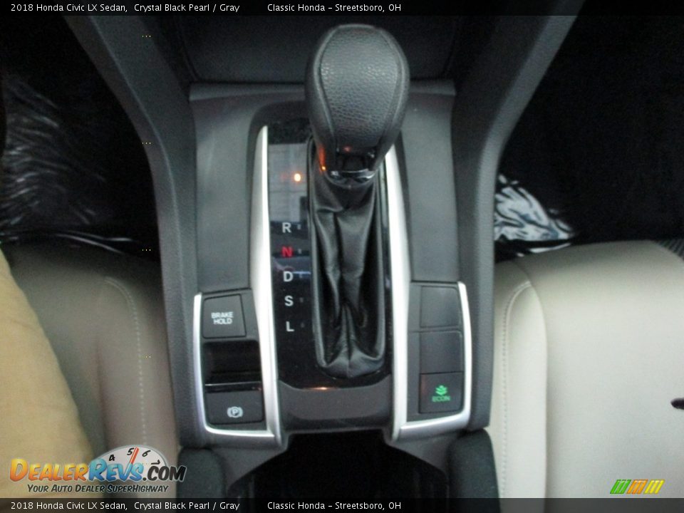2018 Honda Civic LX Sedan Crystal Black Pearl / Gray Photo #34