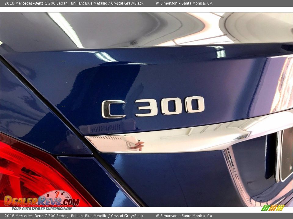 2018 Mercedes-Benz C 300 Sedan Brilliant Blue Metallic / Crystal Grey/Black Photo #31