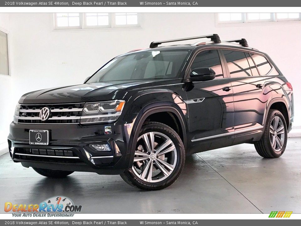 2018 Volkswagen Atlas SE 4Motion Deep Black Pearl / Titan Black Photo #12