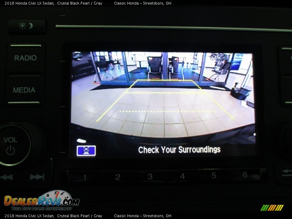 2018 Honda Civic LX Sedan Crystal Black Pearl / Gray Photo #35