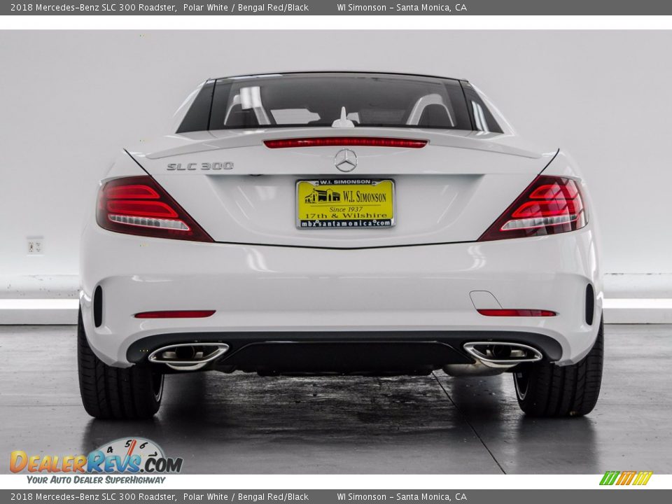 2018 Mercedes-Benz SLC 300 Roadster Polar White / Bengal Red/Black Photo #4