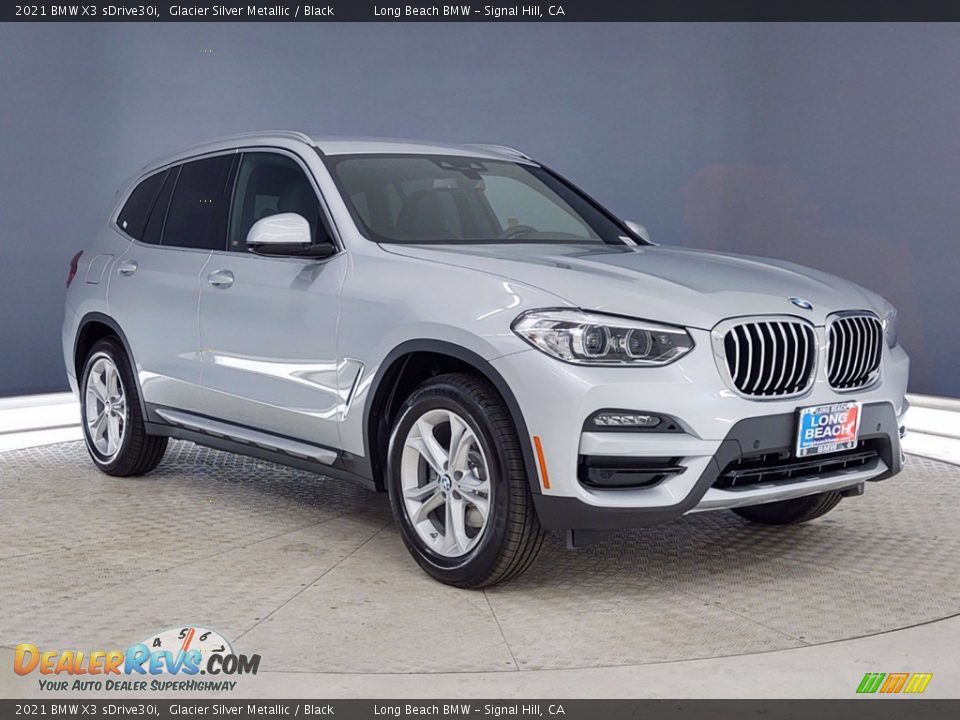 2021 BMW X3 sDrive30i Glacier Silver Metallic / Black Photo #27