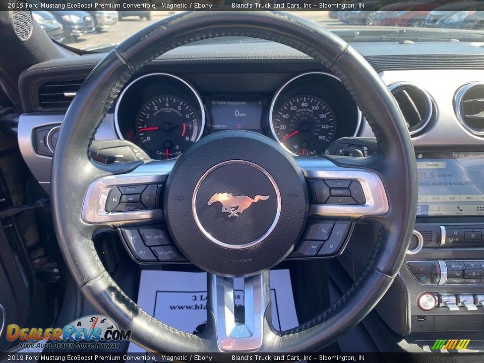 2019 Ford Mustang EcoBoost Premium Convertible Magnetic / Ebony Photo #24